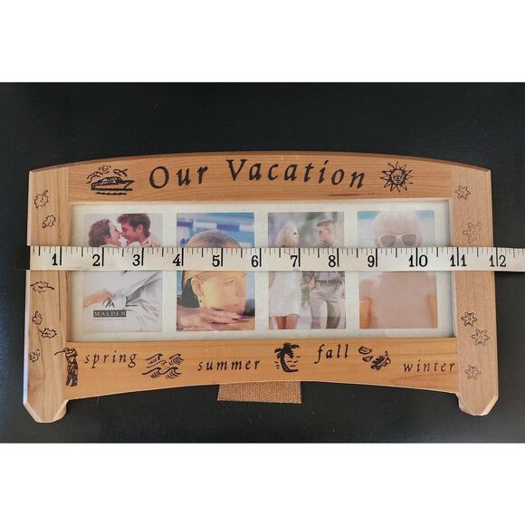 Our Vacation Photo Collage Picture Frame 12x6 a picture frame for your  memories - Picture 3 of 4